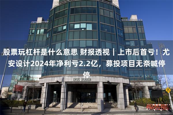 股票玩杠杆是什么意思 财报透视｜上市后首亏！尤安设计2024年净利亏2.2亿，募投项目无奈喊停