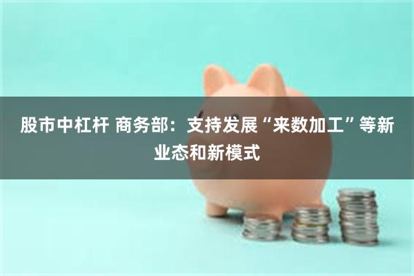 股市中杠杆 商务部：支持发展“来数加工”等新业态和新模式