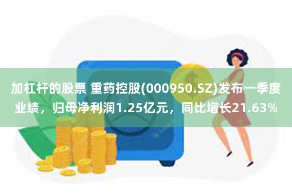 加杠杆的股票 重药控股(000950.SZ)发布一季度业绩，归母净利润1.25亿元，同比增长21.63%