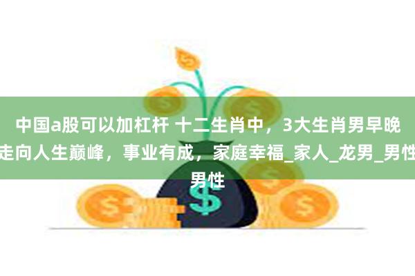 中国a股可以加杠杆 十二生肖中，3大生肖男早晚走向人生巅峰，事业有成，家庭幸福_家人_龙男_男性