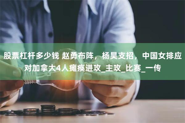 股票杠杆多少钱 赵勇布阵，杨昊支招，中国女排应对加拿大4人瘫痪进攻_主攻_比赛_一传
