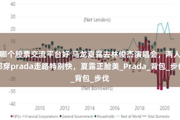 哪个股票交流平台好 马龙夏露去林俊杰演唱会，两人都穿prada走路特别快，夏露正脸美_Prada_背包_步伐