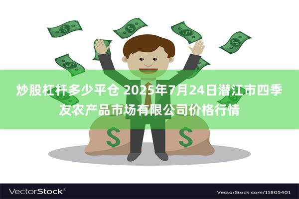 炒股杠杆多少平仓 2025年7月24日潜江市四季友农产品市场有限公司价格行情